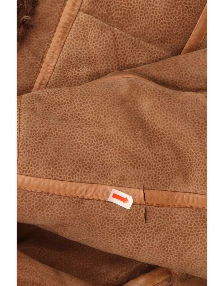 VINTAGE ženski kaput od šišmiša UK 16 Veliki smeđi životinjski print