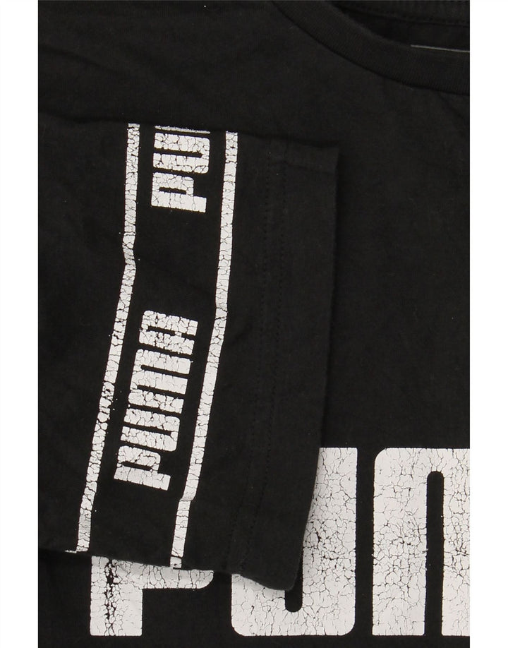 PUMA Boys Graphic T-Shirt Top 13-14 Years Large Crni Pamuk