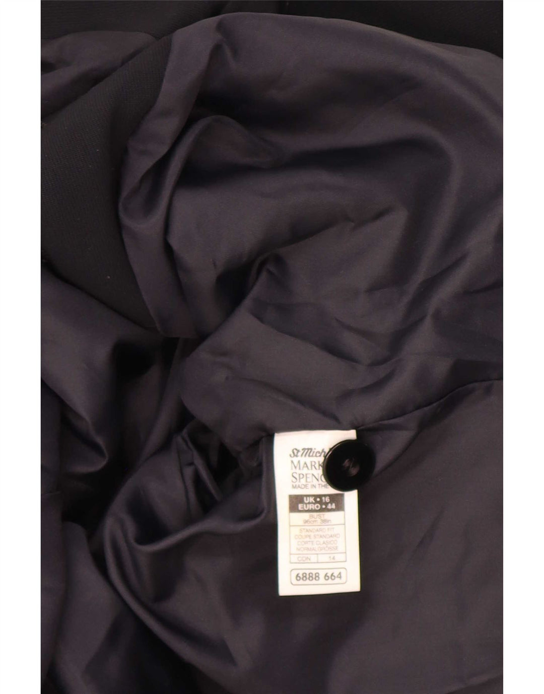 Marks & Spencer Ženska jakna St. Michael sa 4 gumba UK 16 Velika crna
