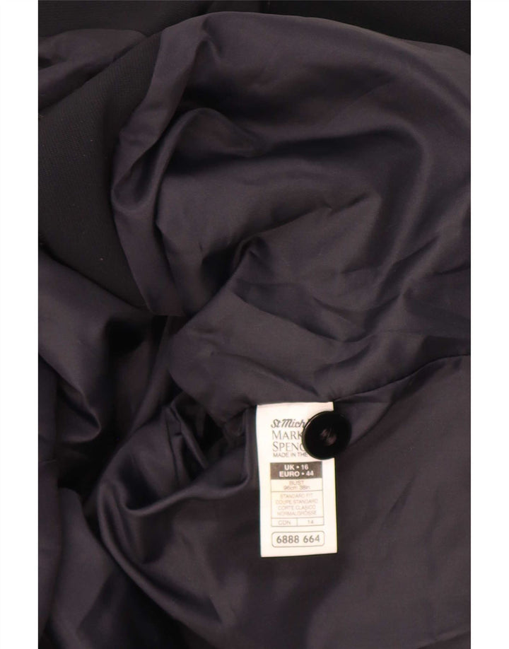 Marks & Spencer Ženska jakna St. Michael sa 4 gumba UK 16 Velika crna
