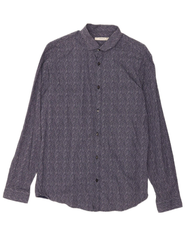 Jack & Jones muška košulja, veličina 42, veliki tamnoplavi cvjetni pamuk