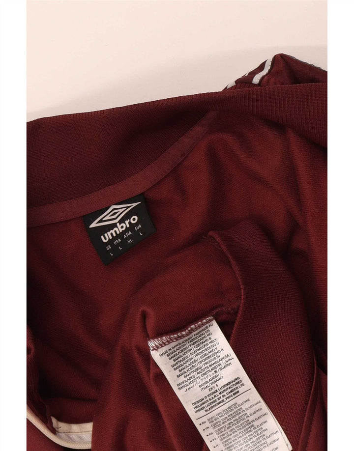 Umbro ženska gornja jakna trenirke Graphic UK 16 Large Burgundy Poliester