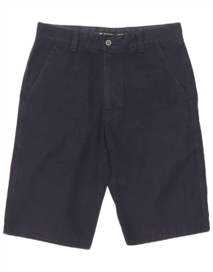 Dockers muške uske chino kratke hlače W30 srednje tamnoplave