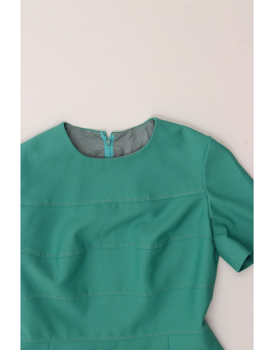 VINTAGE Womens Sheath Dress UK 12 Medium Turquoise Vintage Vintage and Second-Hand Vintage from Messina Hembry 