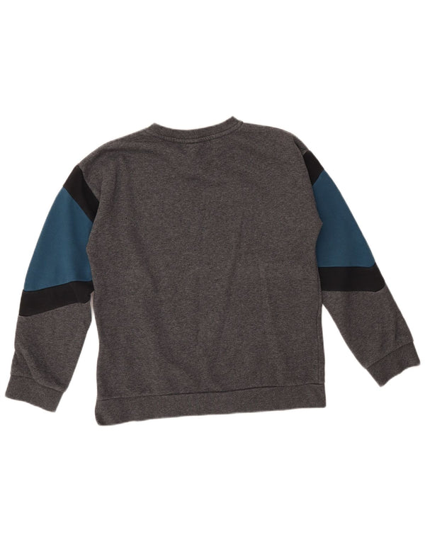 NIKE Boys Graphic Sweatshirt Džemper 13-14 godina XL Sivi Colourblock Pamuk