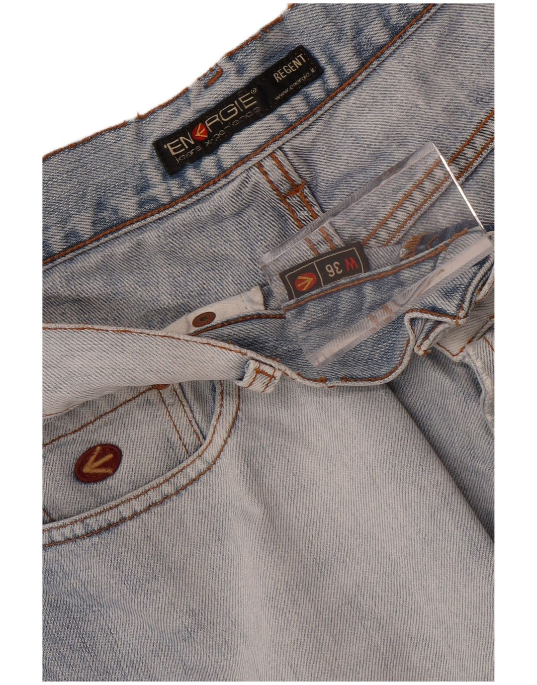 Energie Mens Regent Bootcut traperice W36 L30 Plave