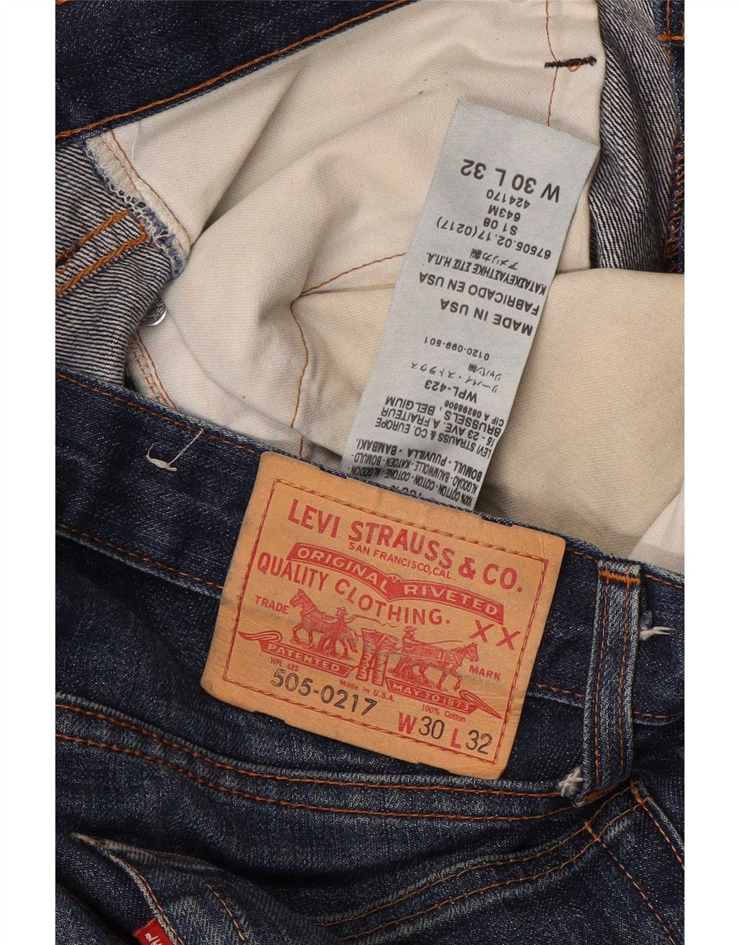 Levi's muške 505 ravne traperice W30 L32 tamnoplavi pamuk