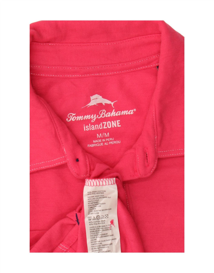 TOMMY BAHAMA Mens Polo Shirt Medium Pink Cotton Vintage Tommy Bahama and Second-Hand Tommy Bahama from Messina Hembry 
