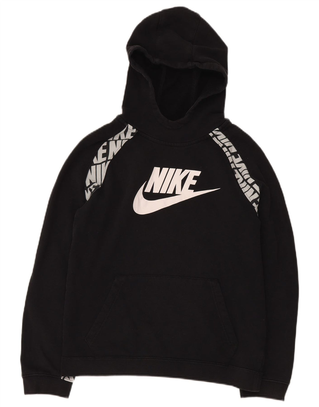 NIKE Boys Graphic Hoodie Džemper 13-14 godina XL crni pamuk
