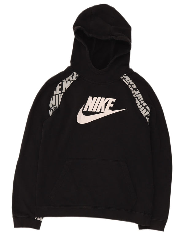 NIKE Boys Graphic Hoodie Džemper 13-14 godina XL crni pamuk