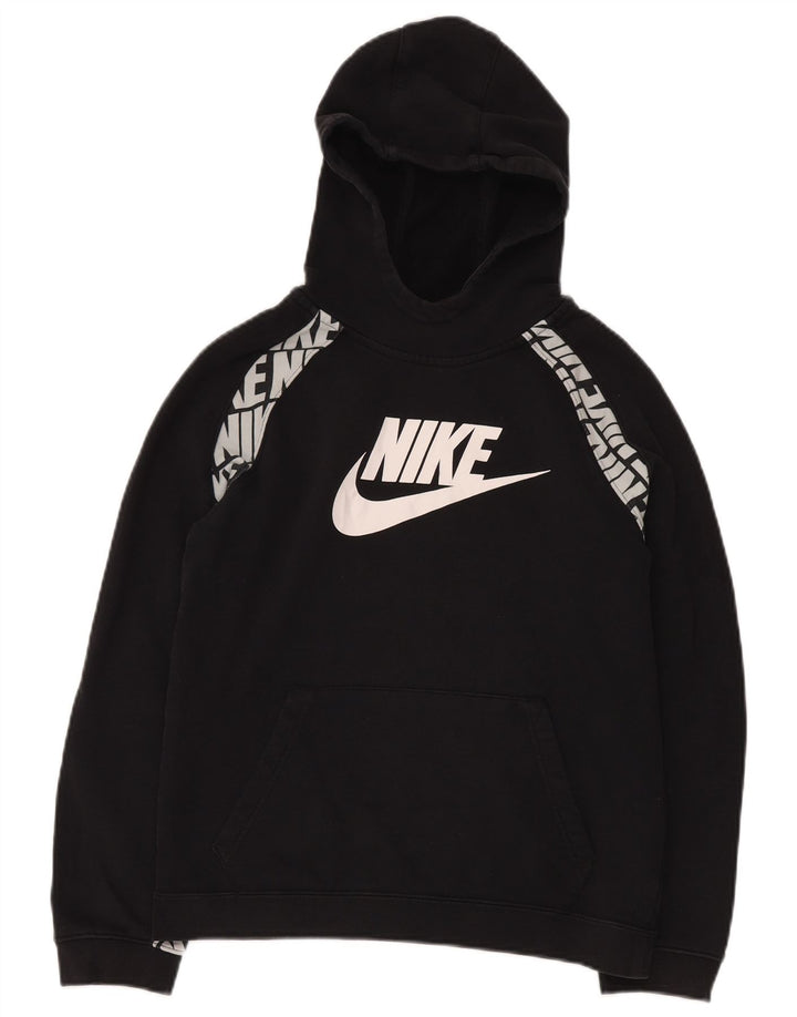 NIKE Boys Graphic Hoodie Džemper 13-14 godina XL crni pamuk