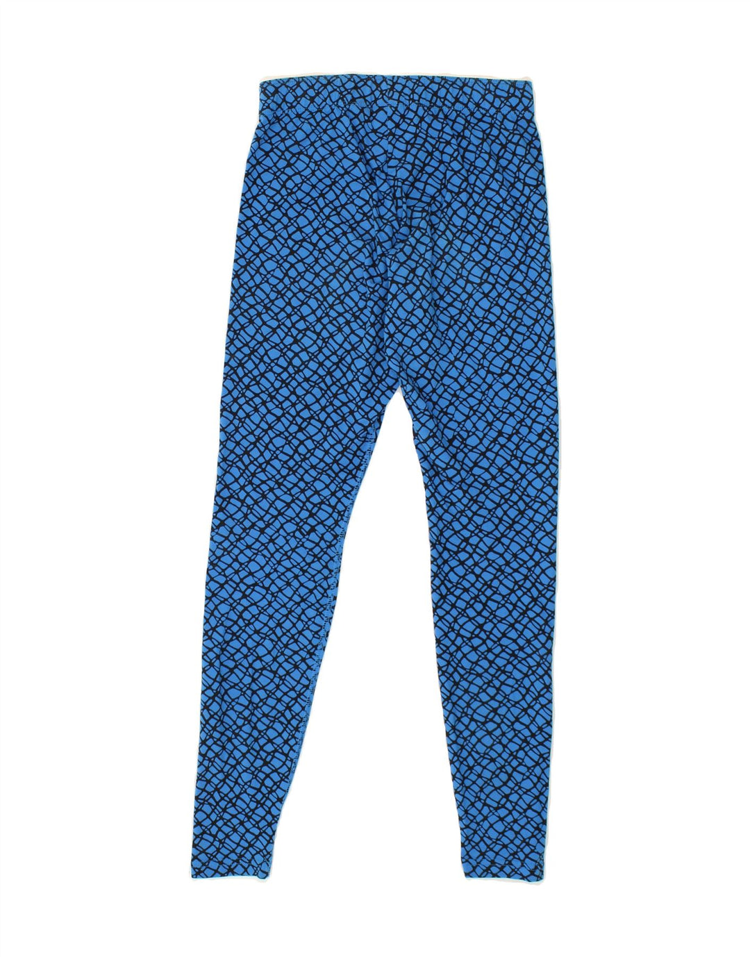 NIKE Womens Abstract Pattern Slim Leggings UK 10 Small  Blue Cotton Vintage Nike and Second-Hand Nike from Messina Hembry 