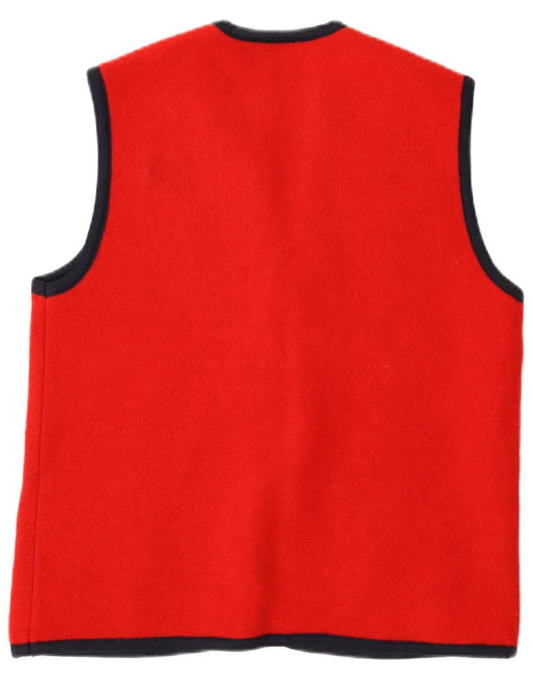 VINTAGE ženski kardigan pulover bez rukava UK 14 srednje crvene boje