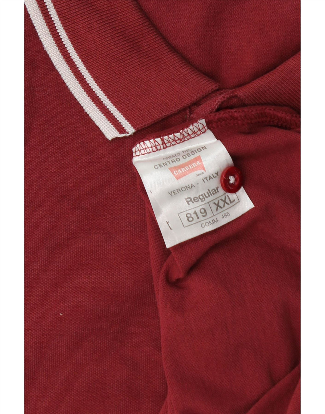CARRERA Mens Regular Fit Polo Shirt 2XL Maroon Cotton