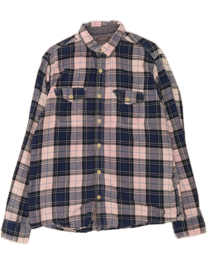 FAT FACE Mens Flannel Shirt Medium Pink Check Cotton Vintage Fat Face and Second-Hand Fat Face from Messina Hembry 