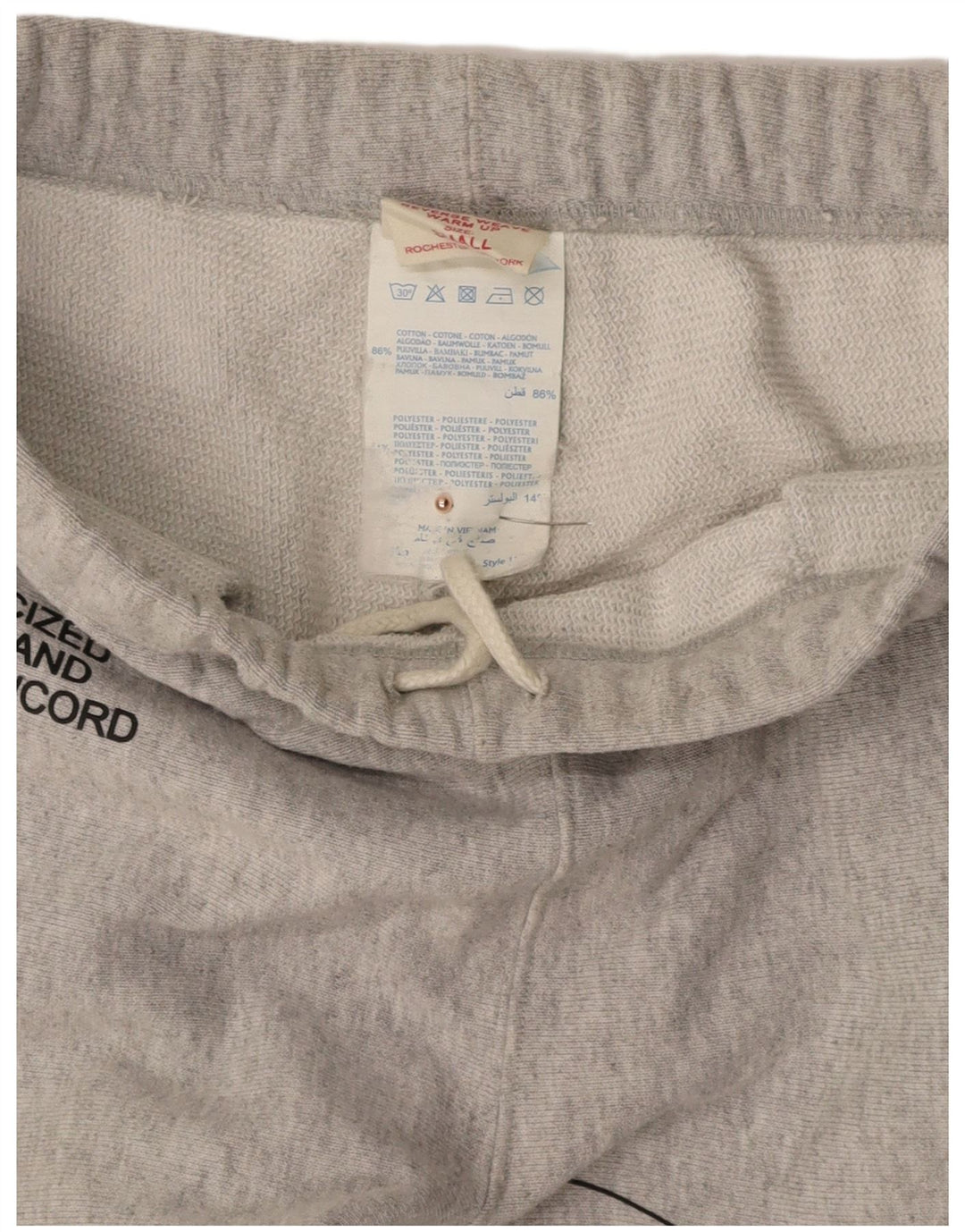 CHAMPION Mens Reverse Weave Graphic Tracksuit Trousers Joggers Small Grey