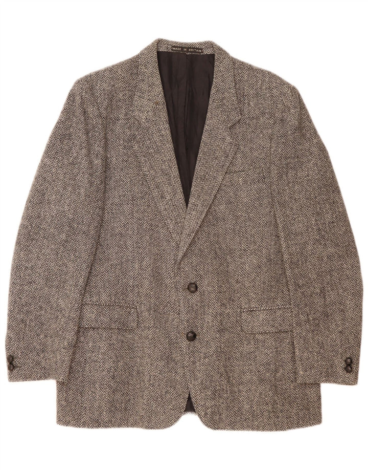 Harris Tweed muški jakni sako s 2 gumba EU 40 velika siva vuna