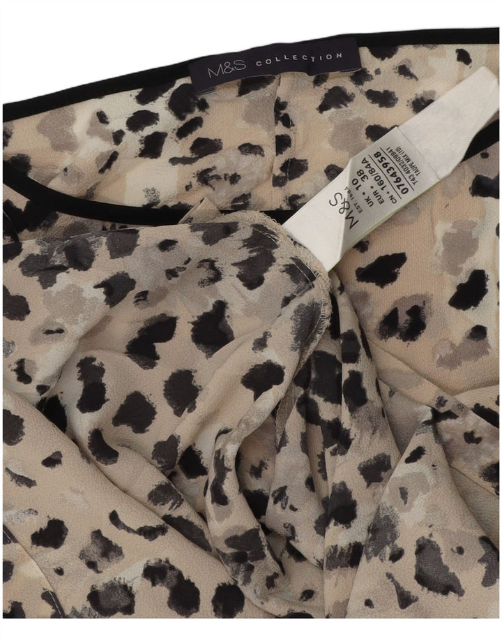 Marks & Spencer ženska gornja prevelika bluza UK 10 Small Beige Flecked