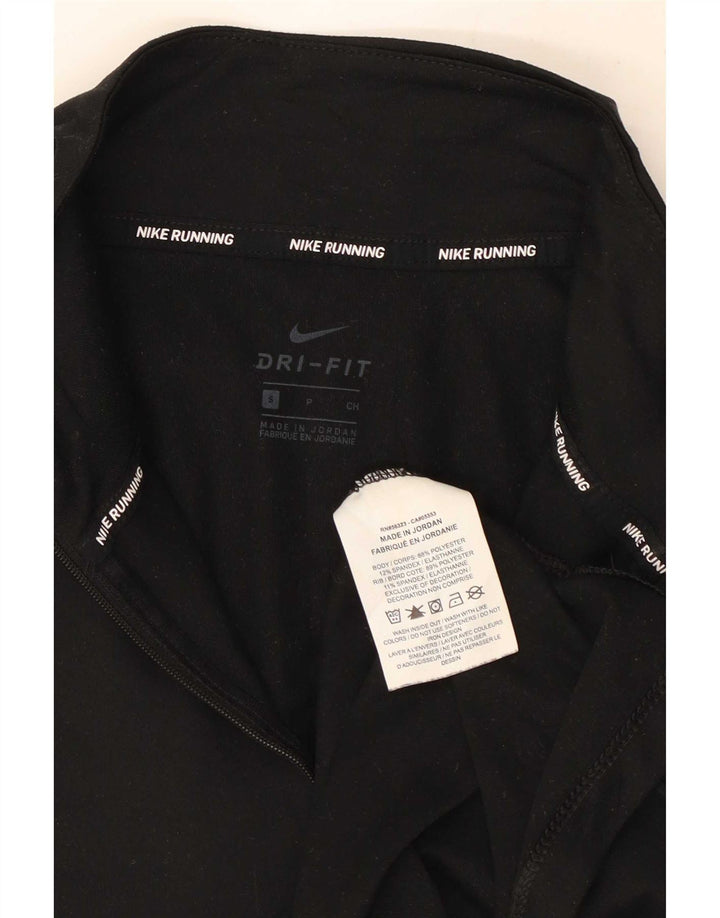 Nike Dri Fit majica s izrezom s patentnim zatvaračem Gornji dio trenirke mali crni poliester