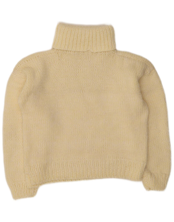 Vintage ženski pulover s rol izrezom UK 14 srednje žuta