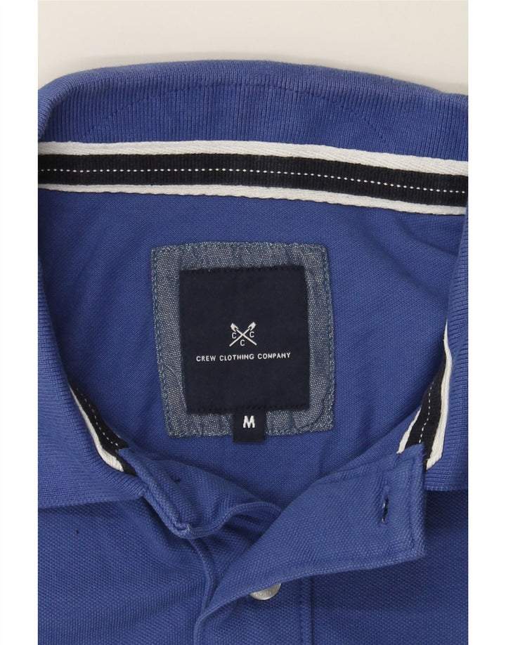 CREW CLOTHING Mens Polo Shirt Medium Blue Cotton Vintage Crew Clothing and Second-Hand Crew Clothing from Messina Hembry 