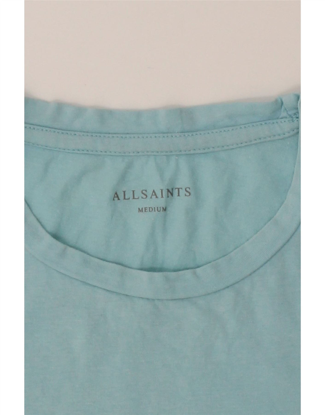 ALL SAINTS Mens T-Shirt Top Medium Blue Cotton Vintage All Saints and Second-Hand All Saints from Messina Hembry 