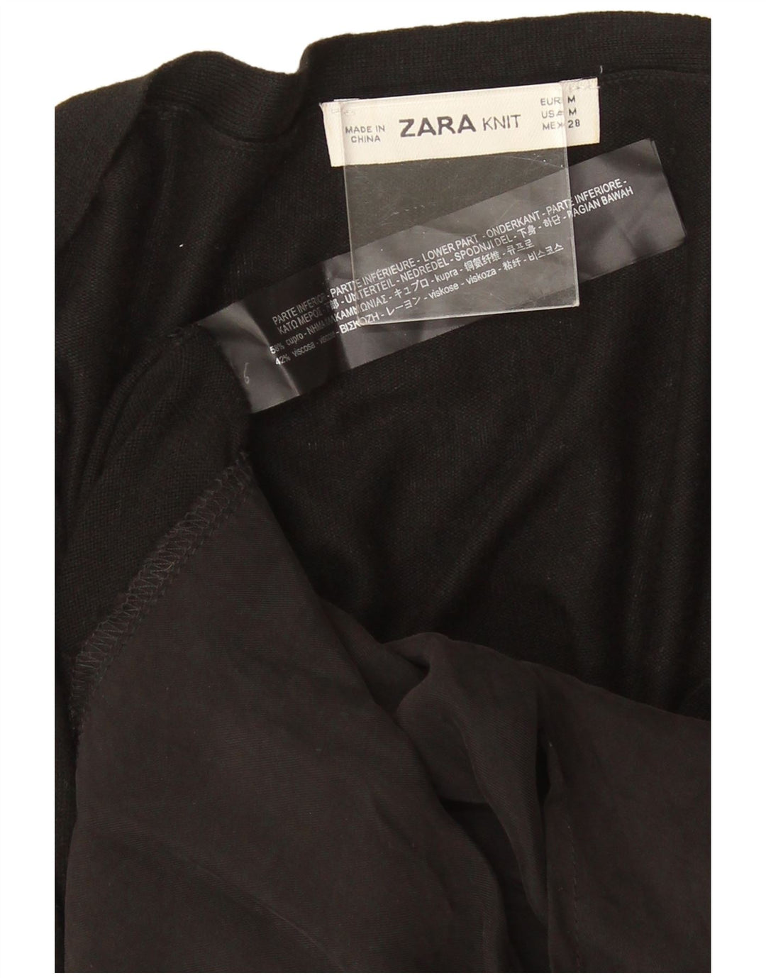 Zara ženski kardigan pulover UK 14 srednje crne boje