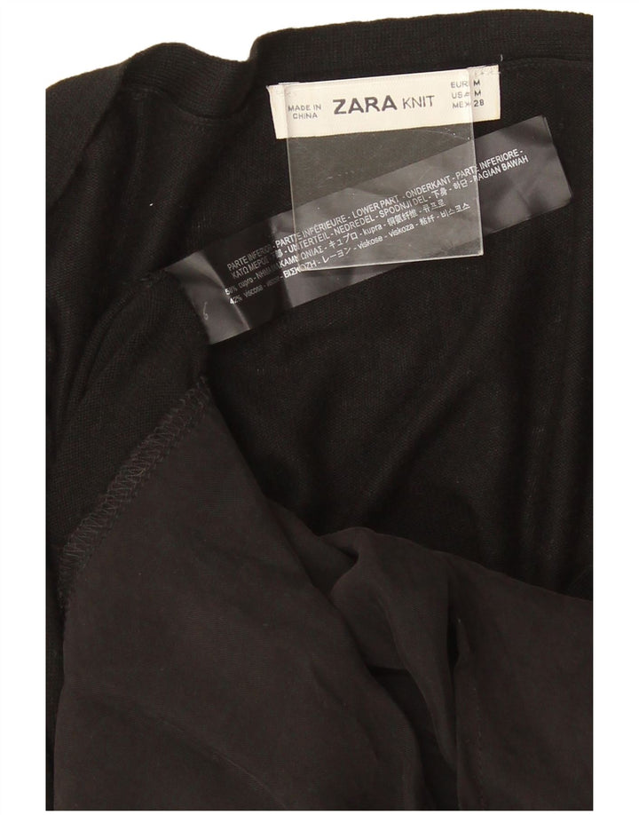 Zara ženski kardigan pulover UK 14 srednje crne boje