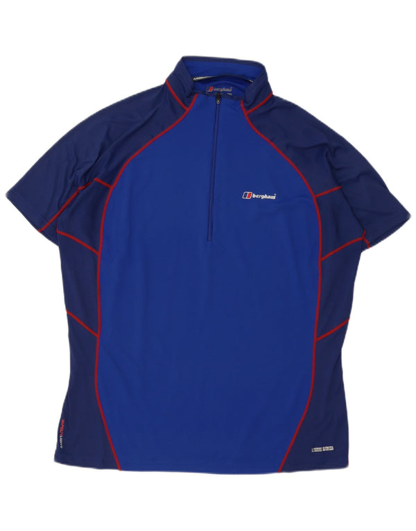 Berghaus muška majica kratkih rukava s patentnim izrezom XL plave boje
