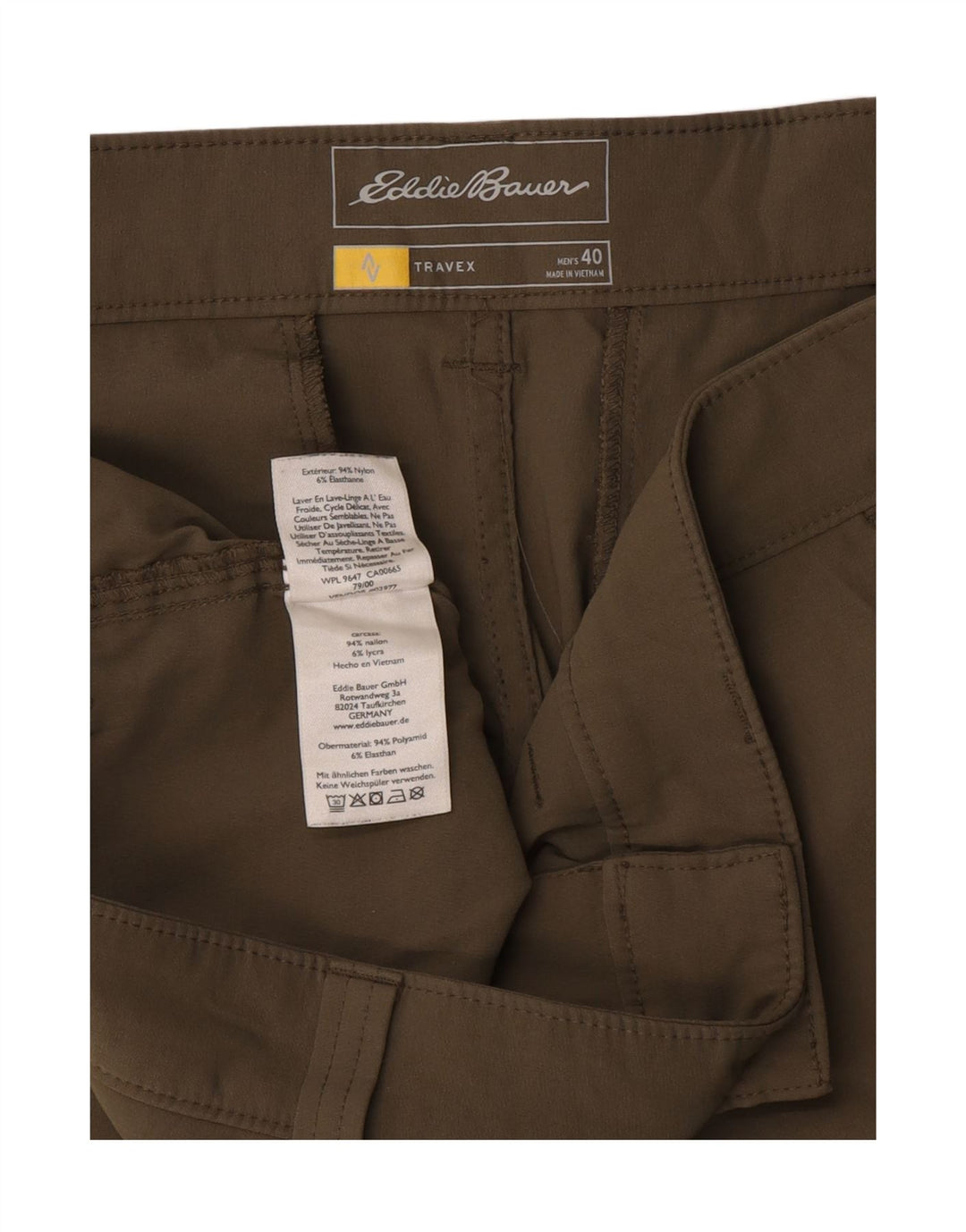 EDDIE BAUER Muške chino kratke hlače W40 XL kaki najlon