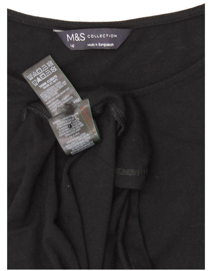 Marks & Spencer ženska maksi haljina UK 16 velika crna viskoza