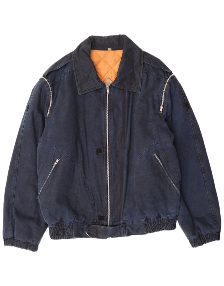 ENRICO COVERI Muška traper vojna podstavljena jakna IT 52 XL tamnoplava