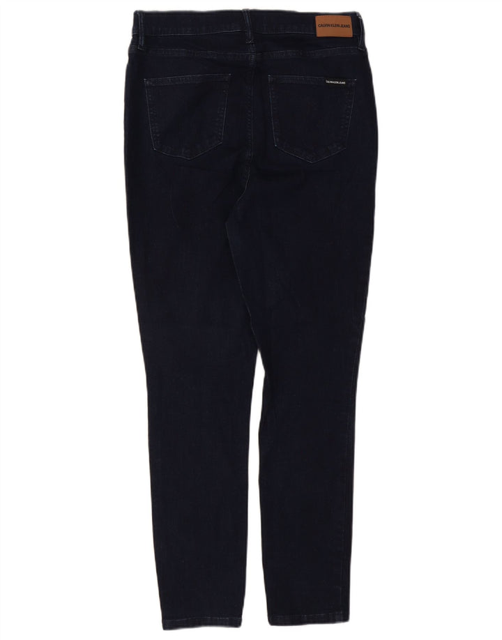 CALVIN KLEIN Ženske uske traperice visokog struka US 12 Large W31 L26 tamnoplave