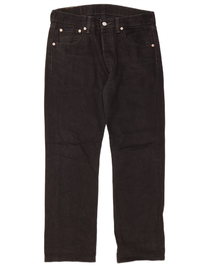 LEVI'S muške 501 ravne traperice W30 L26 crni pamuk