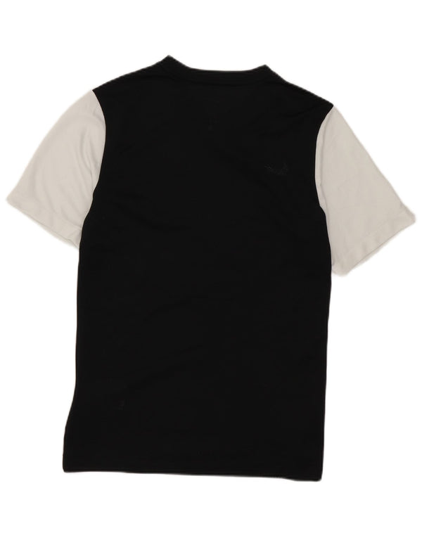 Nike Girls Dri Fit T-Shirt Top 12-13 Years Large Black Colourblock