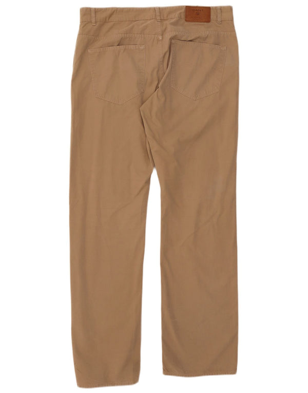 GANT Ženske ravne ležerne hlače W36 L34 Bež pamuk