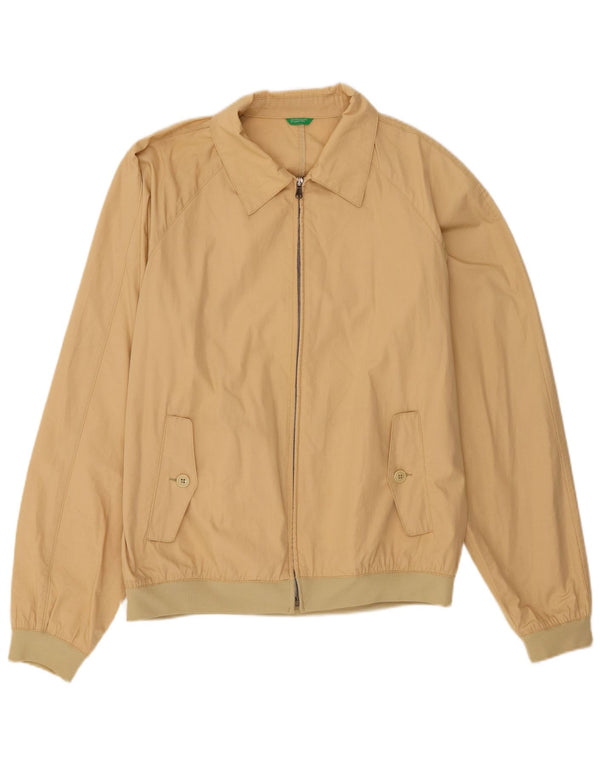 Benetton muška bomber jakna UK 42 XL bež pamuk