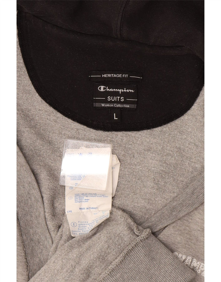 CHAMPION Ženski pulover s kapuljačom UK 14 Veliki sivi pamuk