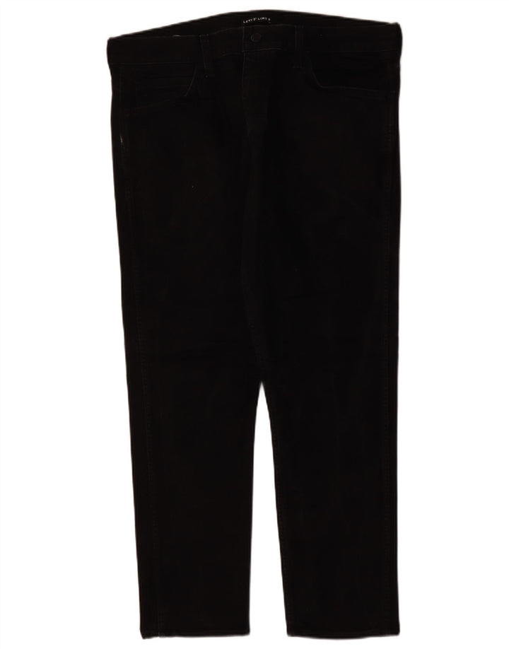 LEVI'S muške ravne traperice W36 L27 crni pamuk