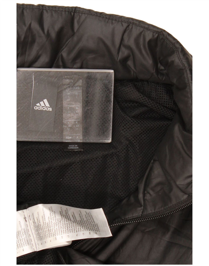 Adidas ženska kišna jakna s grafičkim motivima UK 16/18 veliki crni poliester