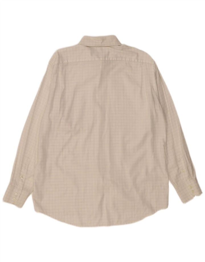 Lacoste muška košulja, veličina 44 XL, bijeli karirani pamuk