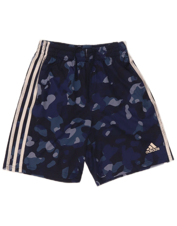 Adidas kratke sportske hlače za dječake 10-11 godina srednje mornarsko plave kamuflažne boje