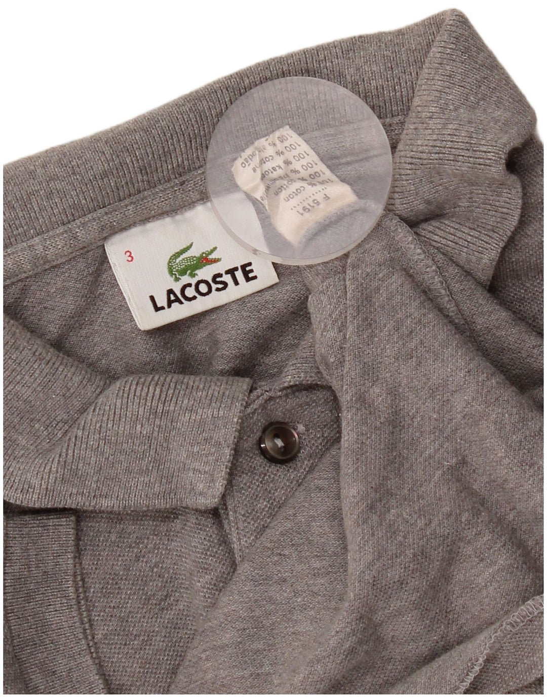 Lacoste muška polo majica veličine 3 Mala siva pamučna