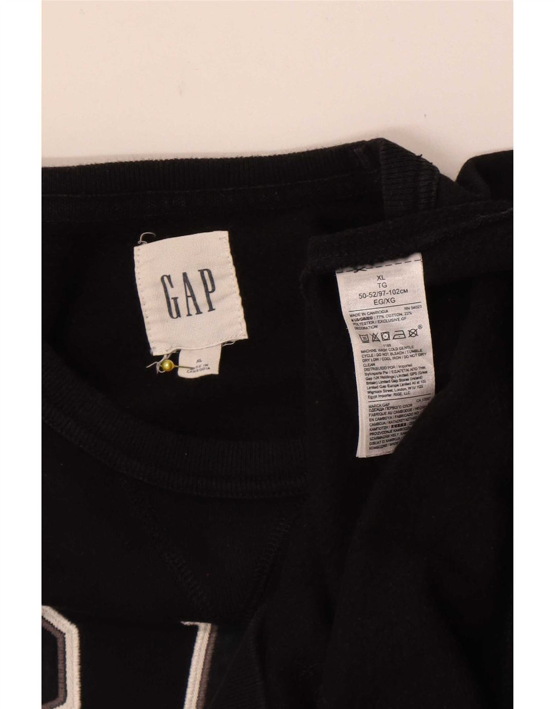 Gap muška majica s grafičkim motivima XL crni pamuk