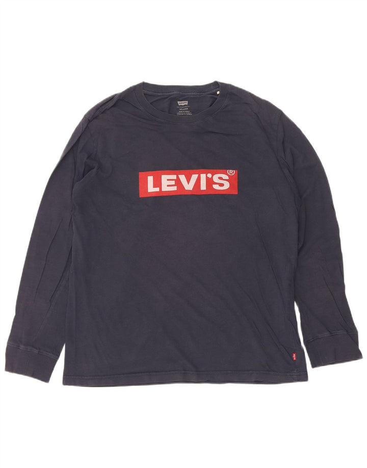 Levi's muška opuštena majica s dugim rukavima, tamnoplavi pamuk