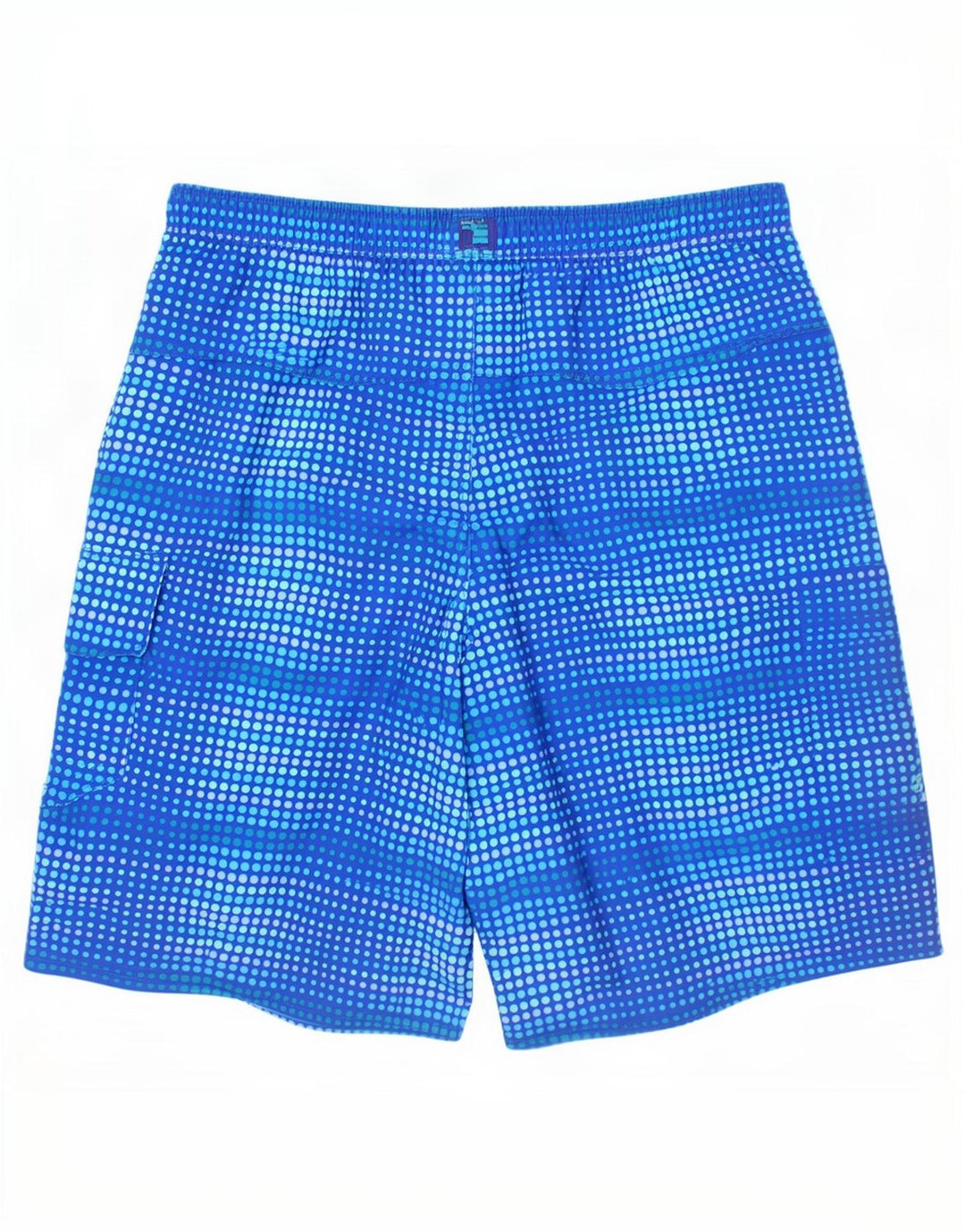 L.L.Bean Boys Swimming Shorts 15-16 Years Blue Spotted Polyester