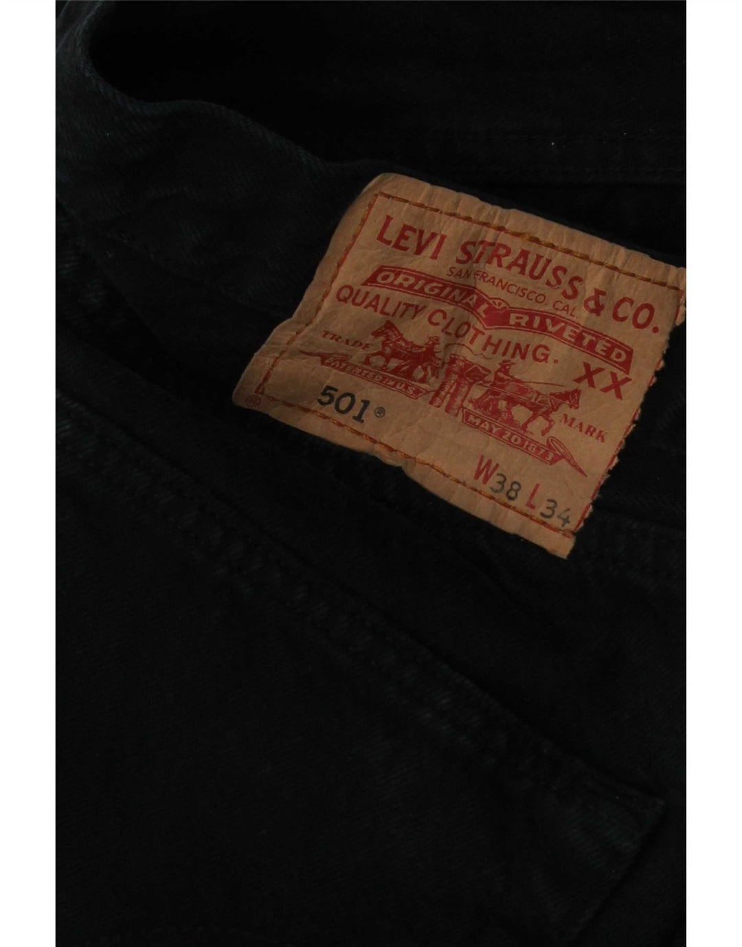 Levi's muške 501 ravne traperice W38 L30 tamnoplave