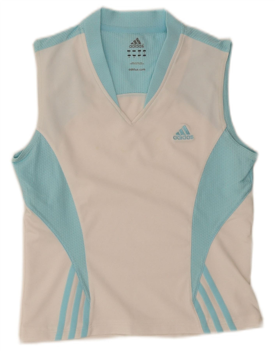 Adidas ženski kratki prsluk UK 12 srednje bijele boje