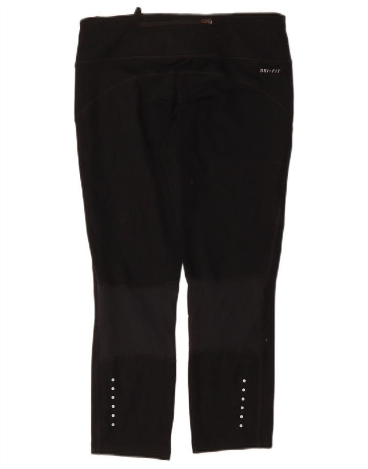 Nike ženske Dri Fit Capri tajice UK 10 male crne poliesterske