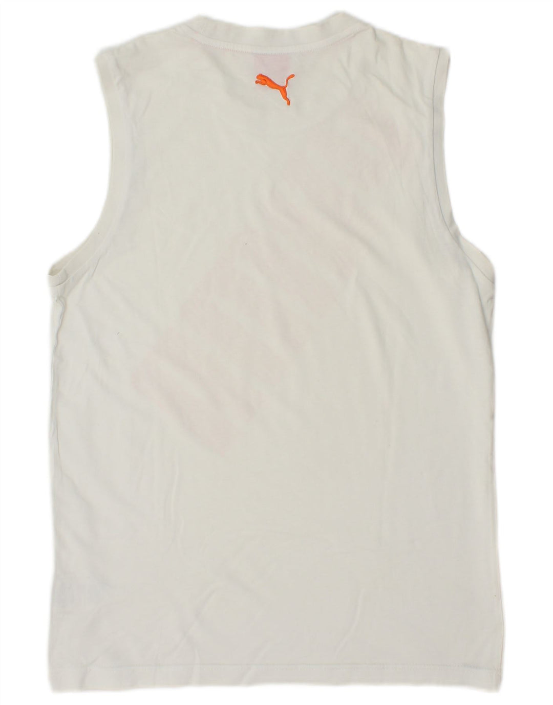 PUMA Mens Graphic Vest Top Small White Cotton